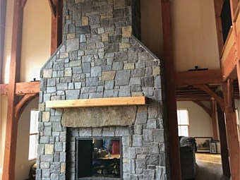 Black river mica sq rct with weathered accents - fireplace